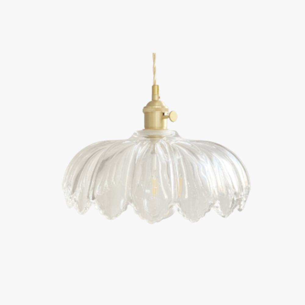 Ledivar Art Deco Blown Brass & Glass Pendant Light, 7 Styles