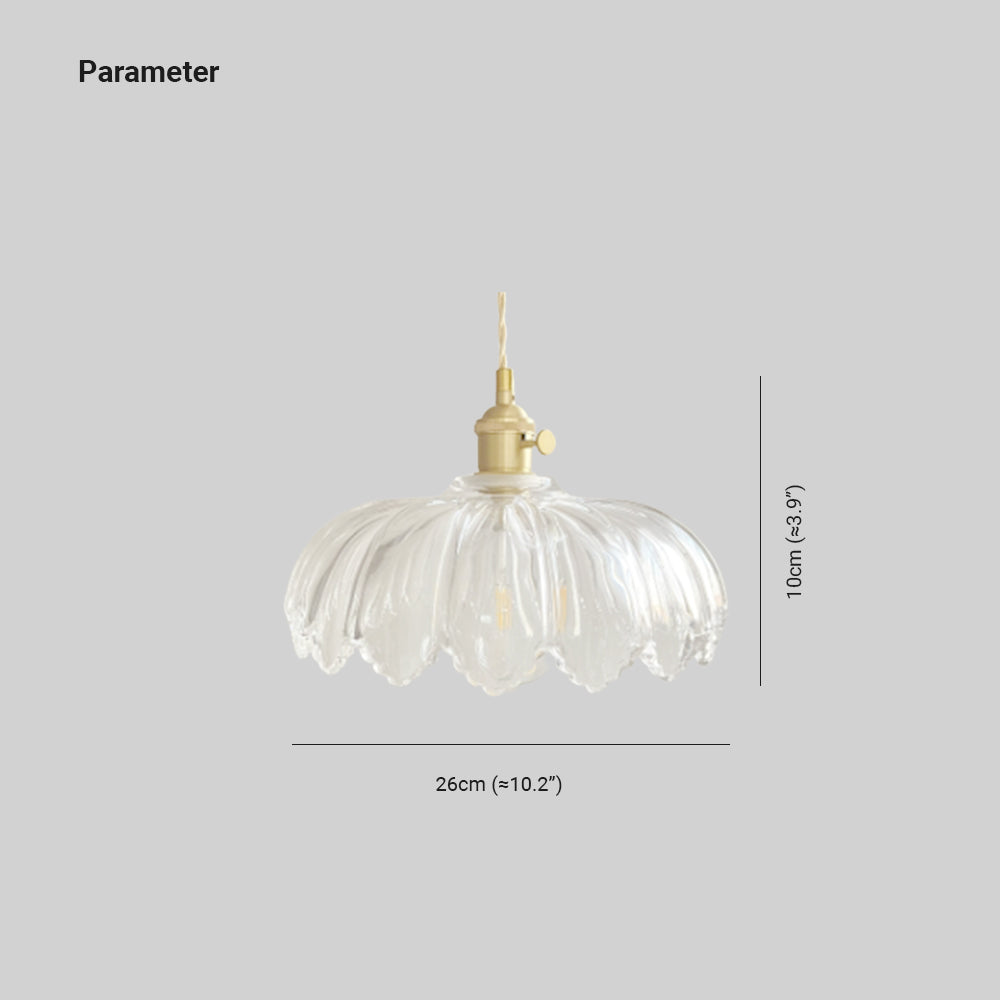 Ledivar Art Deco Blown Brass & Glass Pendant Light, 7 Styles
