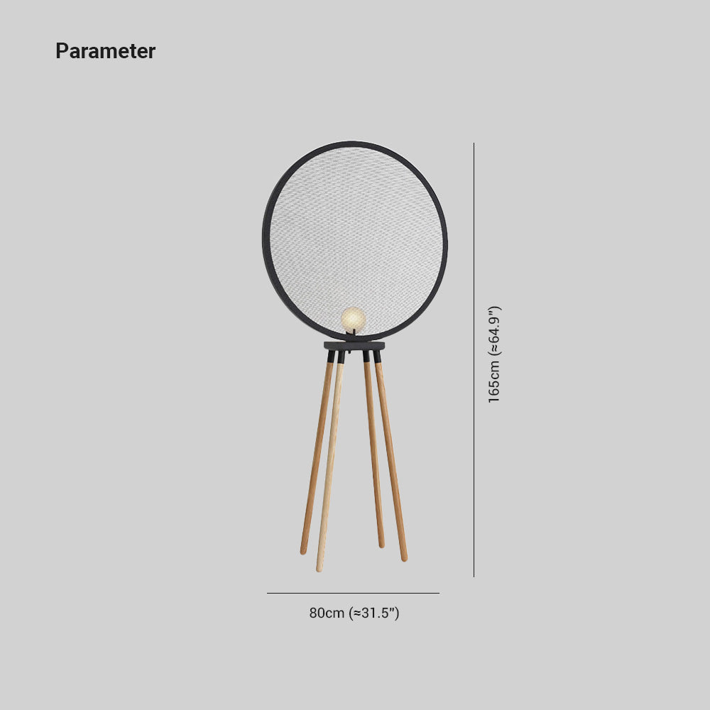 Kavubik Modern Design Minimalistic Floor Lamp, Metal & Wood