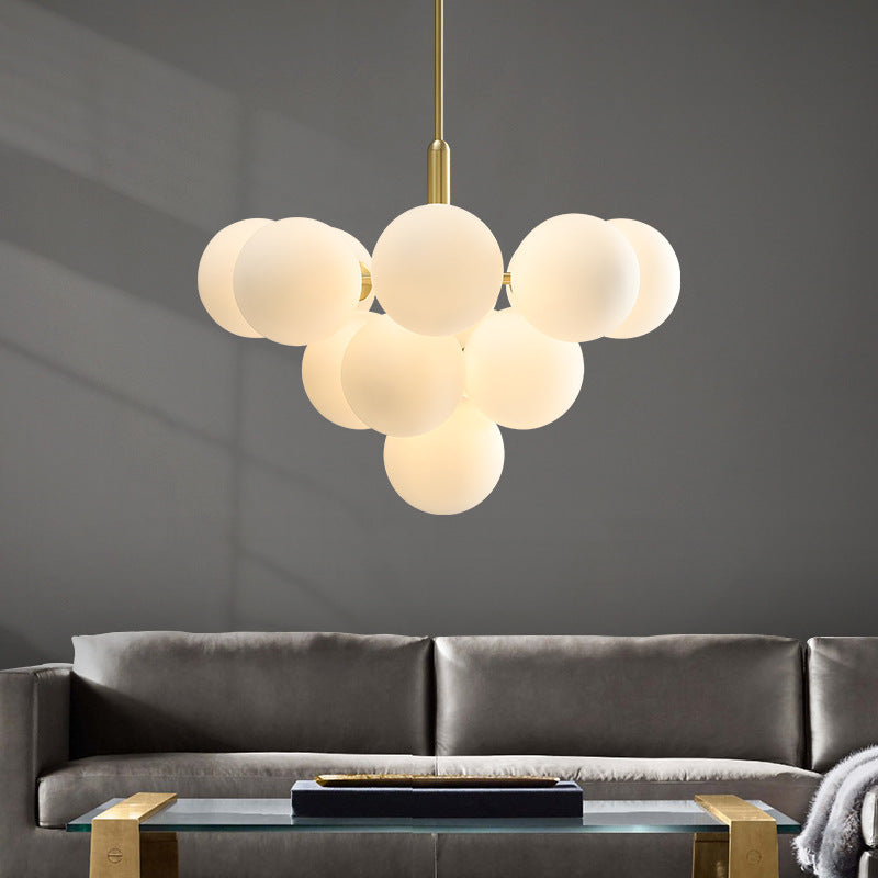 Reporad Nordic LED Chandelier Metal Glass Living Room/Bedroom
