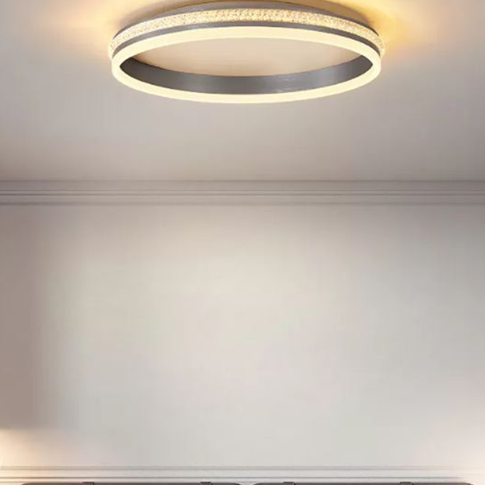 Pilodon Modern Ring Metal/ Flush Mount Ceiling Lights, Silver