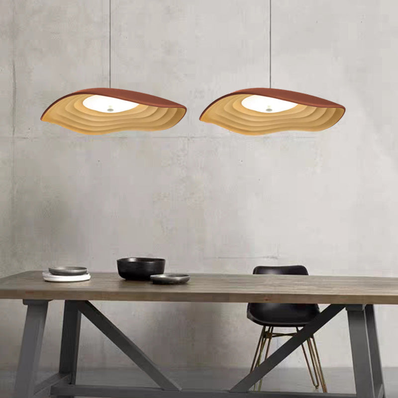Mesumad Wabi-Sabi Resin LED Pendant Light, White/Orange/Black