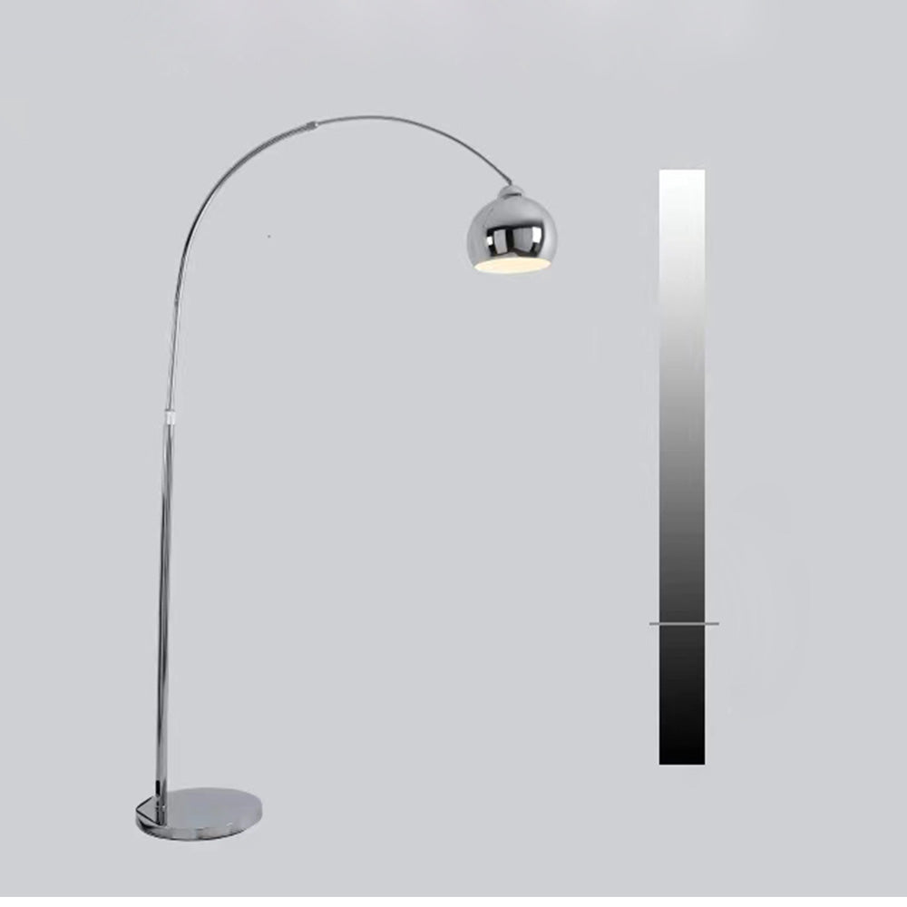 Kabanul Modern Arc Metal Floor Lamp, Chrome, Study/Bedroom