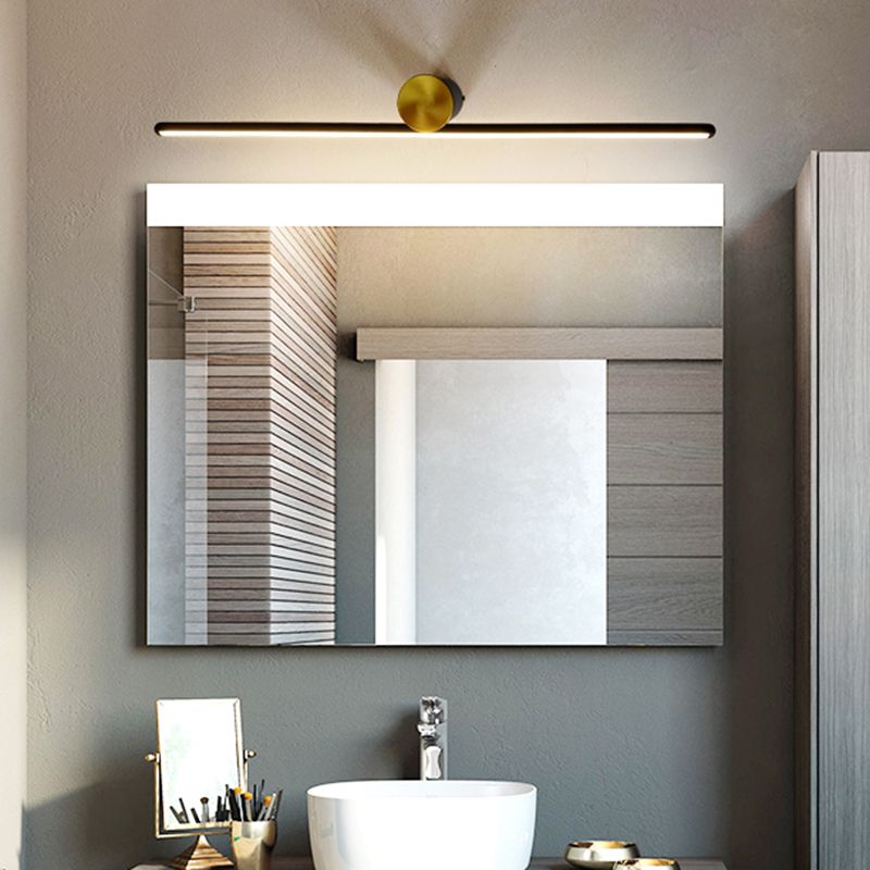 Fanuval Modern Metal Linear Mirror Vanity Wall Lamp, Black/White