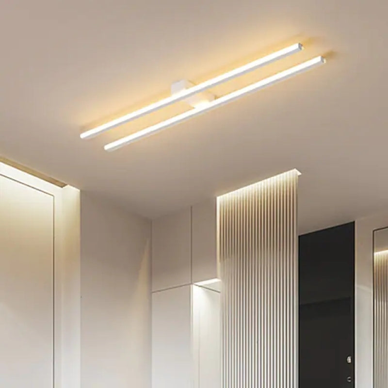 Lusomok Modern Minimaliste Flush Mount Ceiling Light, Double-Linear