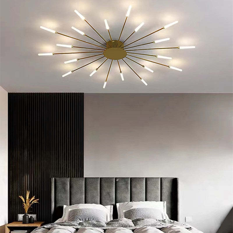 Kovon Flush-Mount Ceiling Light Fireworks, Black/Gold-Relic Pieces