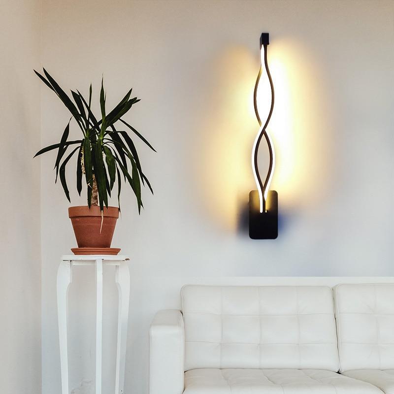 Vipirur Wave Modern Simple Wall Lamp, Black & White