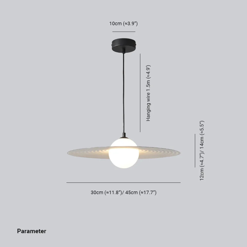 Tebikat Minimalist Star Ring Pendant Light,Black/White