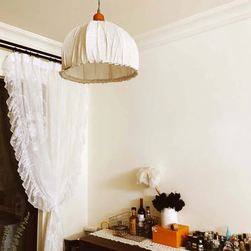 Teo Vintage Pendant Light Beige, Fabric-Relic Pieces