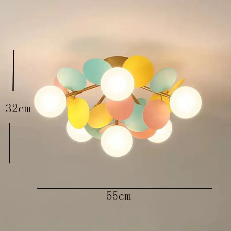 Binesik Modern Bubble Cluster Ceiling Light, Colorful