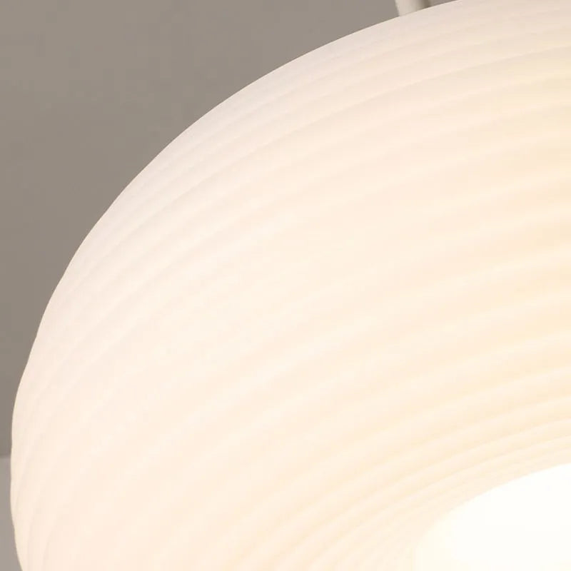 Zoriel Pendant Light White Glass Drum Shape-Relic Pieces