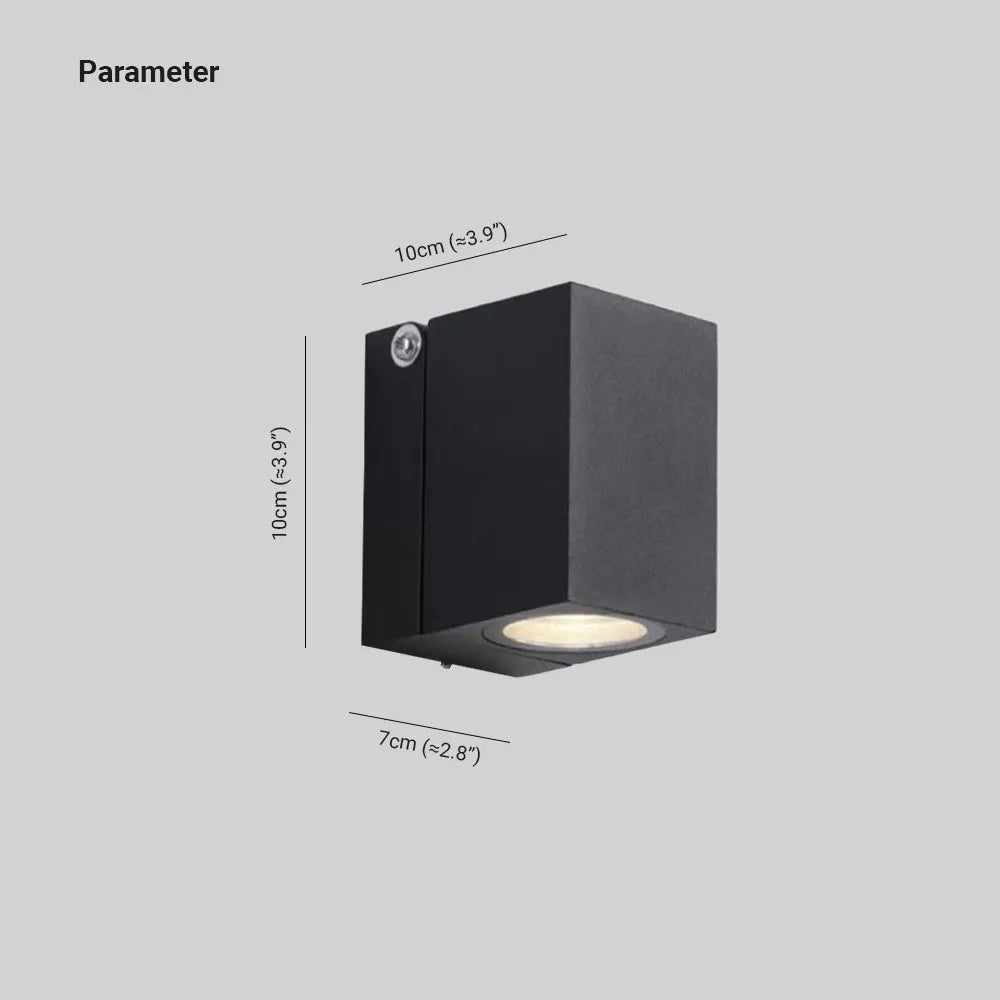 Lyris Wall Lamp Modern Outdoor Rotatable Spotlight Black-Relic Pieces