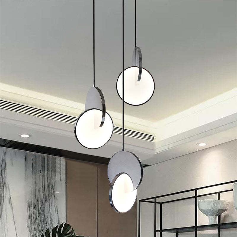 Ceripis Pendant Light, Disc, Gold/Silver