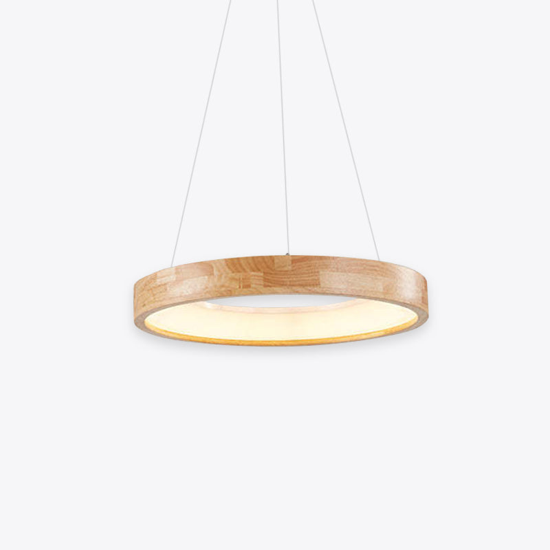 Bosegam Modern Ring Wood Pendant Light