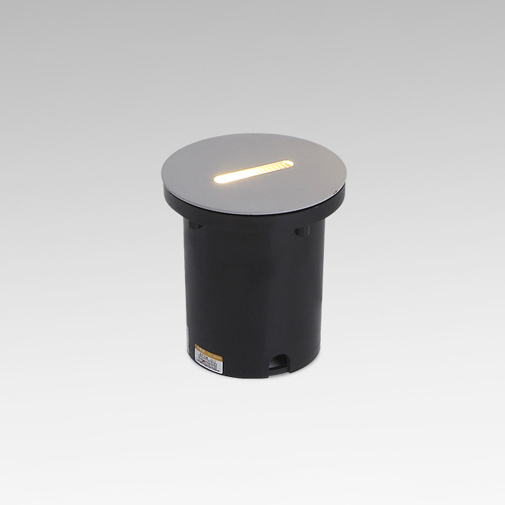 Menunos Modern Metal Square/Circular Outdoor Deck/Step Light, Black