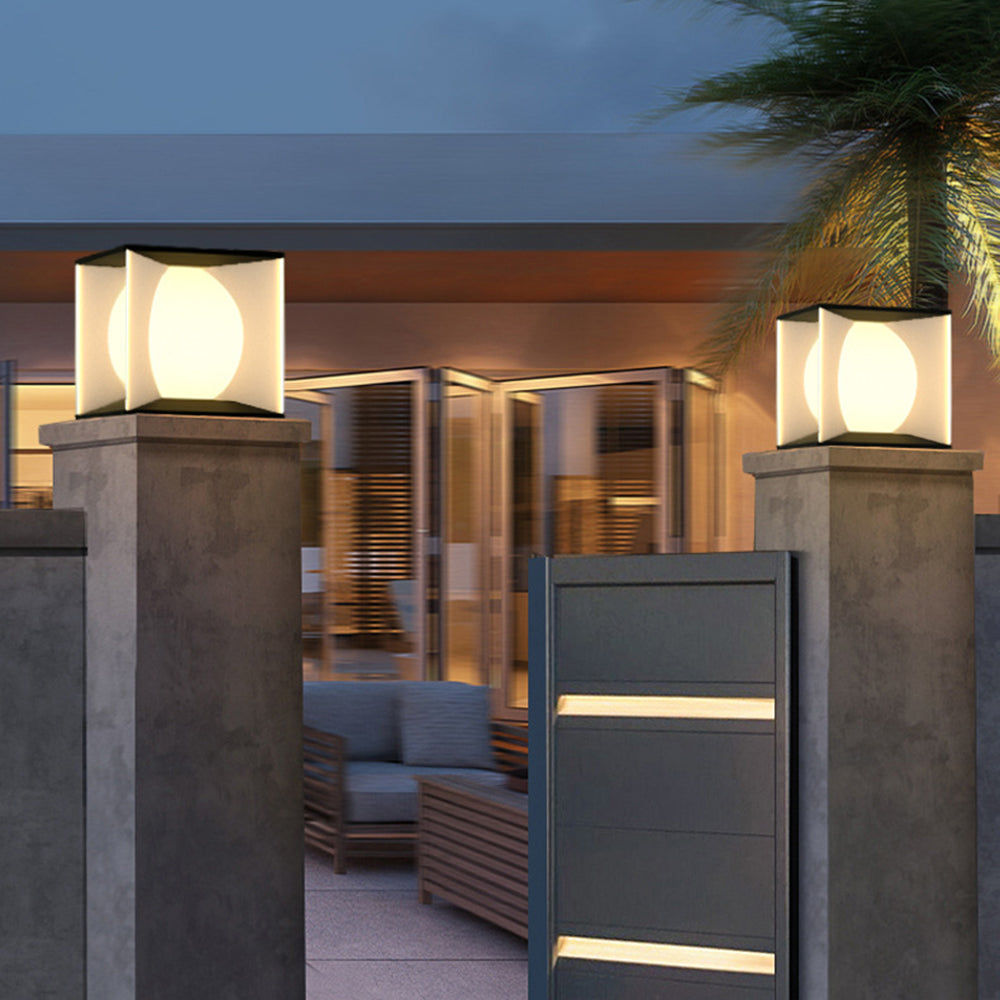 Sonotak Modern Moon Outdoor Pier-Mount Pillar Light