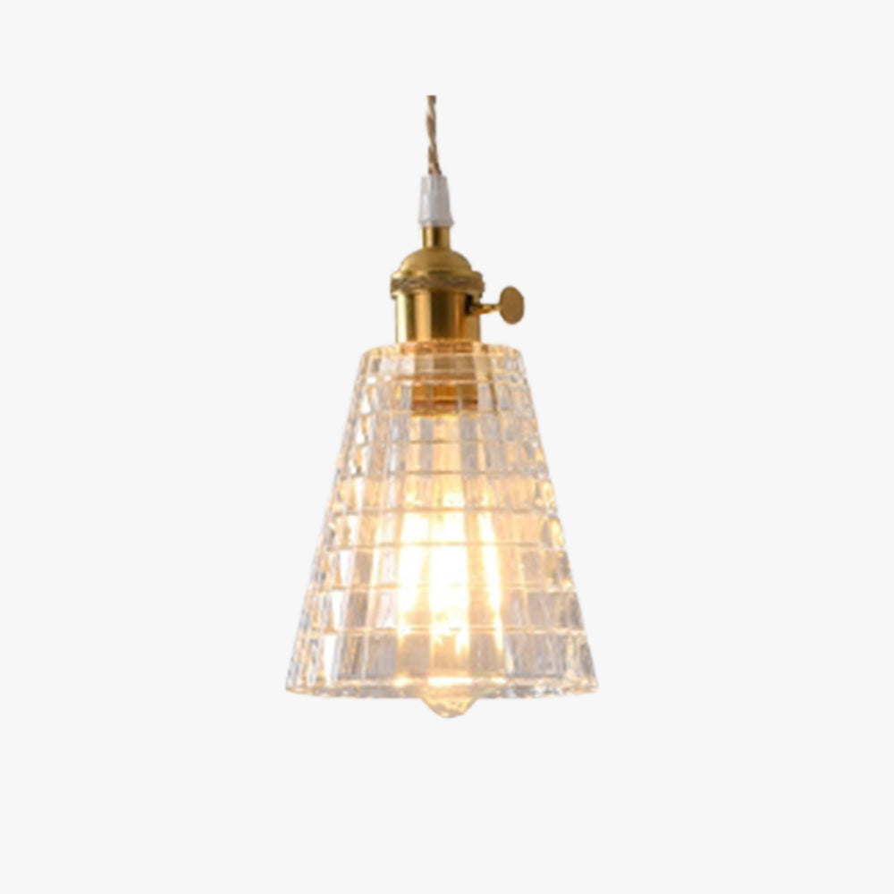 Ledivar Art Deco Blown Brass & Glass Pendant Light, 7 Styles