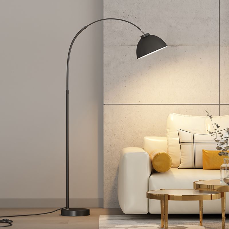 Ziruret Modern Arc Metal Floor Lamp, Black/Red/Yellow