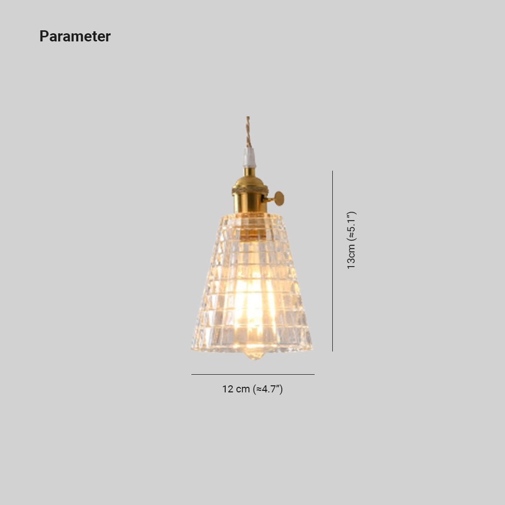Ledivar Art Deco Blown Brass & Glass Pendant Light, 7 Styles