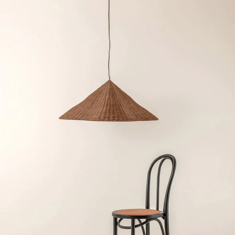 Metarumu Vintage Rattan Pendant Light Living Room Bedroom
