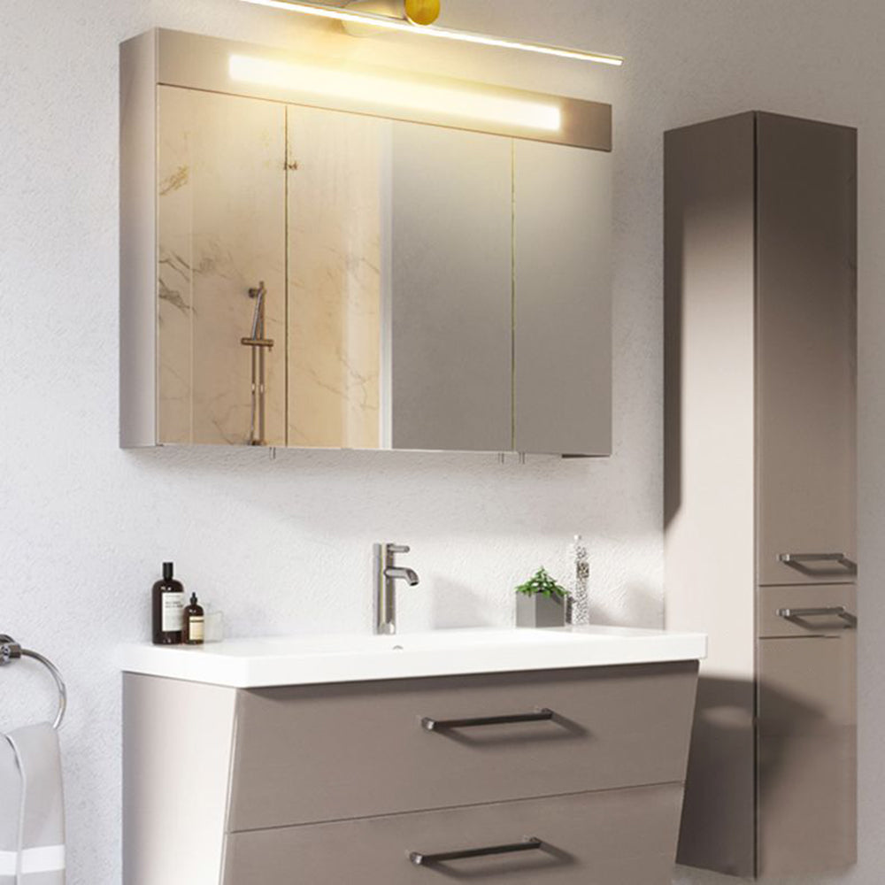 Fanuval Modern Metal Linear Mirror Vanity Wall Lamp, Black/White