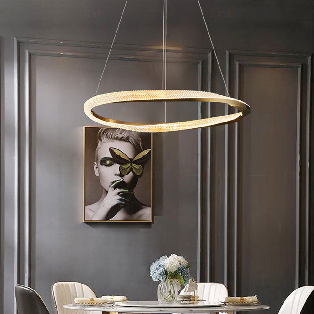 Cilavul Pendant Light, Aluminium & Arcylic, 1/2 Rings, 2 Color