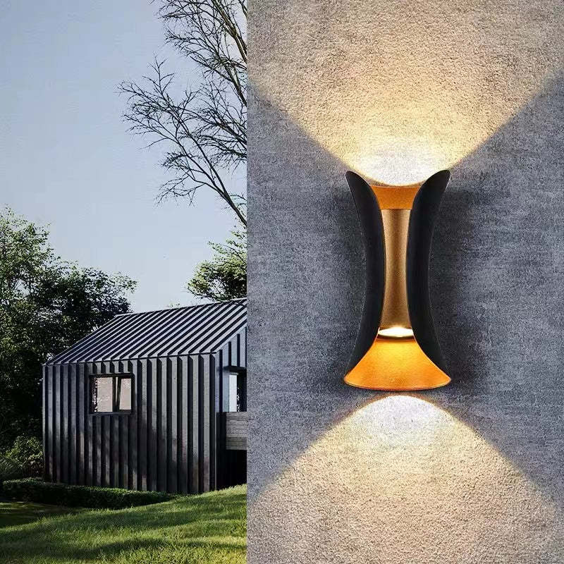 Calyxor Wall Lamp Curved Outdoor Wall Mounted LED-Relic Pieces