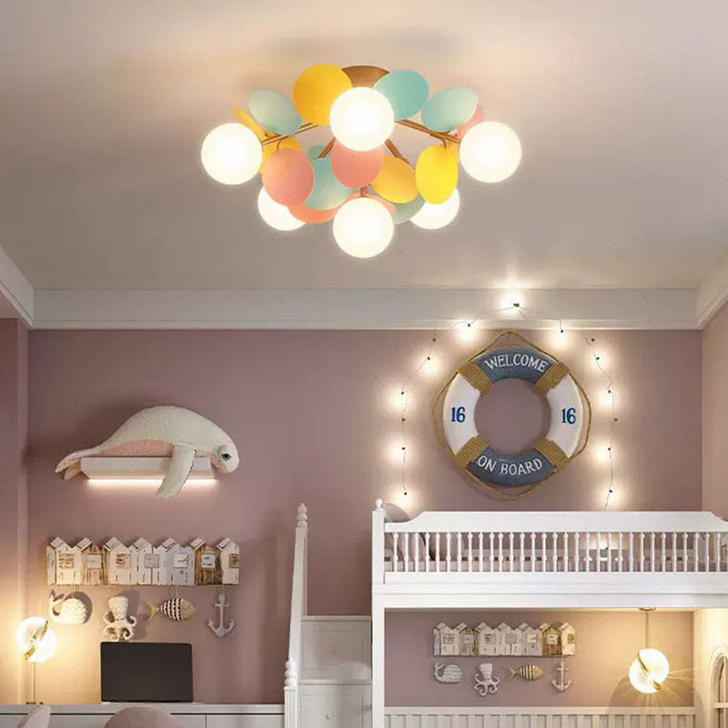 Binesik Modern Bubble Cluster Ceiling Light, Colorful