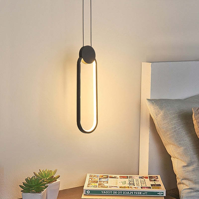 Kori Modern LED Pendant Light Black/White Living Room-Relic Pieces