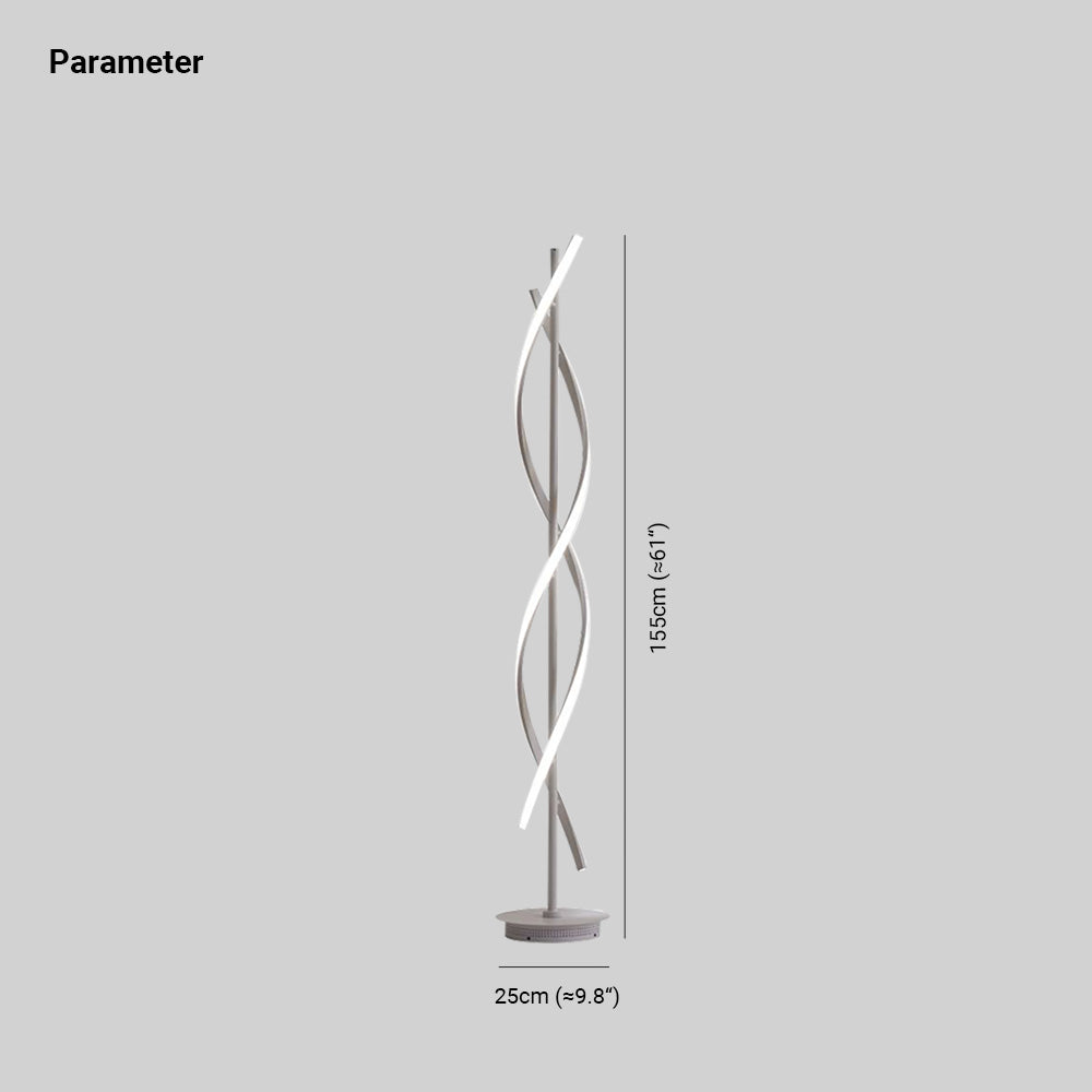 Pakaret Postmodern Linear Floor Lamp, Black/White