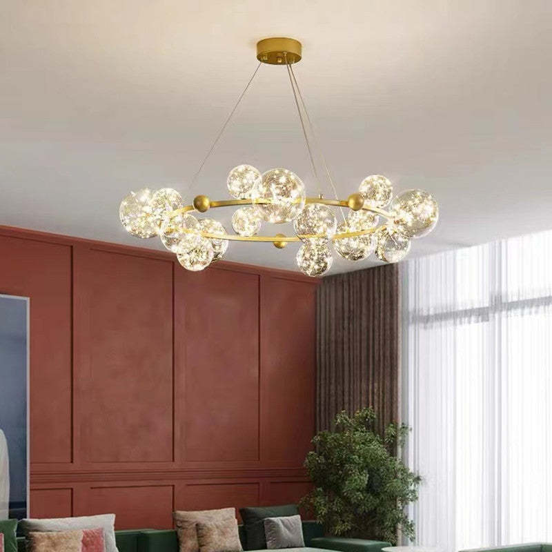 Husotim Art Deco Luminous Sphere Cluster Glass Pendant Light