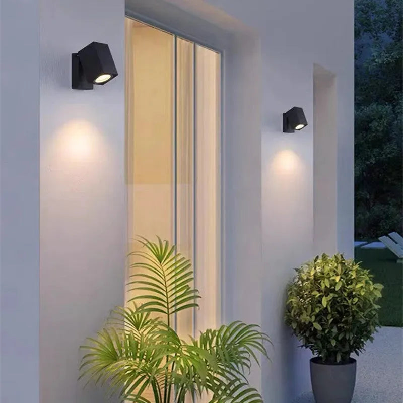 Lyris Wall Lamp Modern Outdoor Rotatable Spotlight Black-Relic Pieces