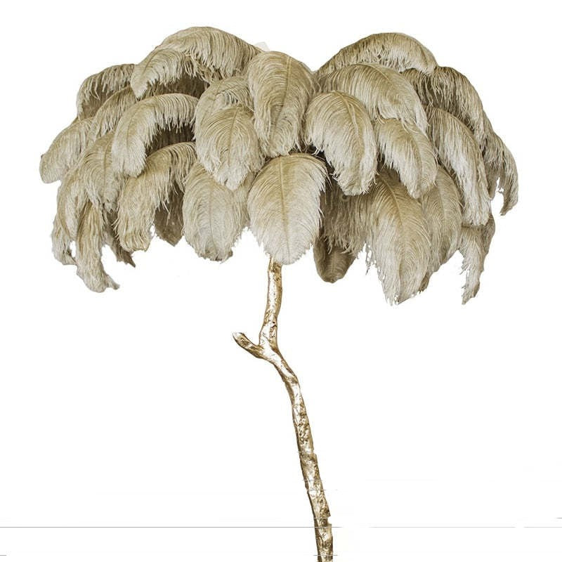 Salenor Nordic Luxury Unique Ostrich Feather Floor Lamp/Table Lamp-Relic Pieces