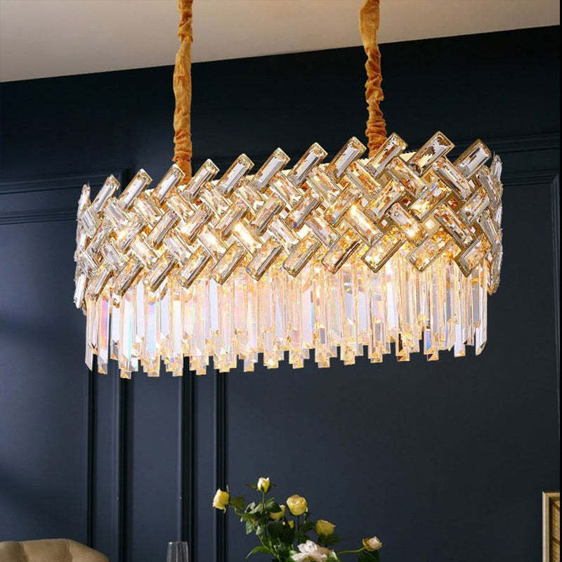 Konamud Luxury Gold Chandelier, Crystal & Metal