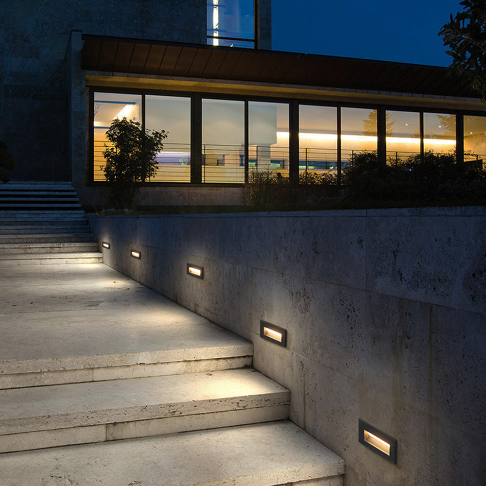 Calvorn Step Light Modern Rectangular Black Outdoor-Relic Pieces