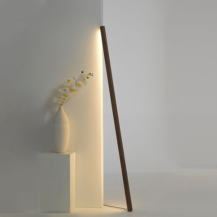 Keruras Minimalist Linear Nature Wooden Floor Lamp