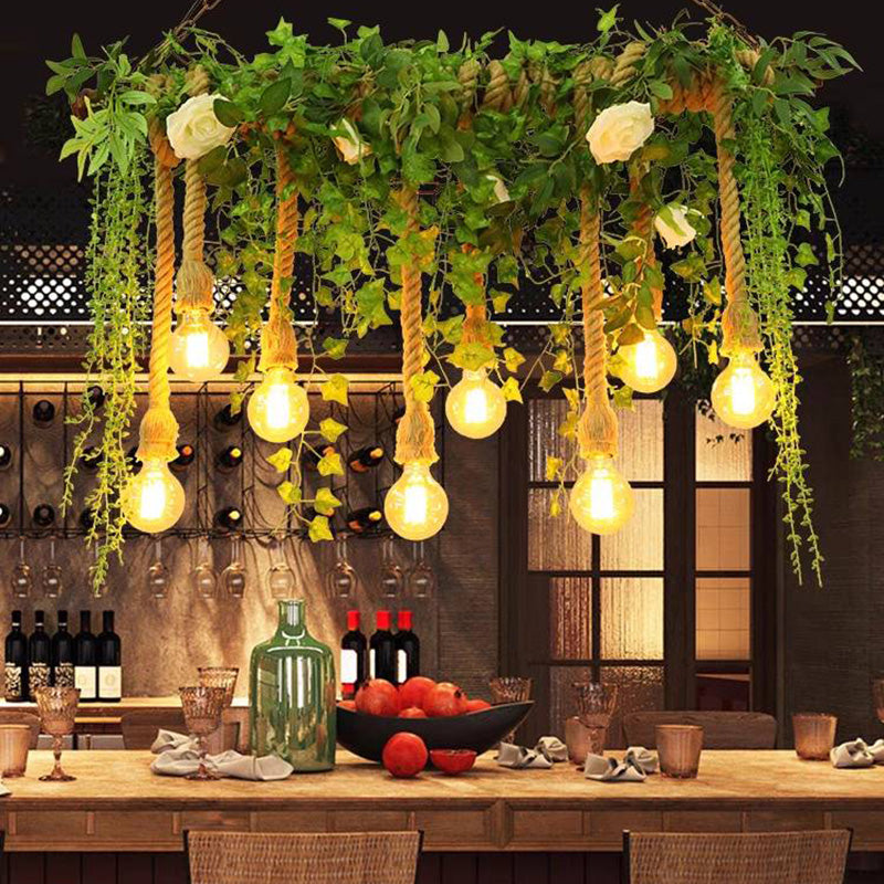 Wogapoli Natural Decorative Metal/Glass Pendant Light, Green