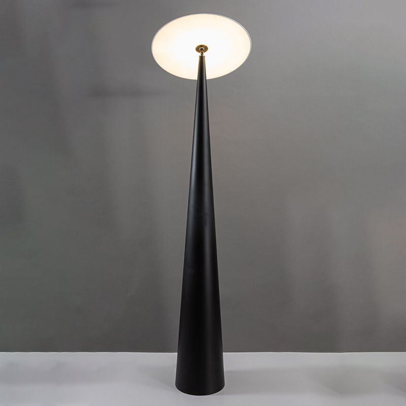 Tasover Modern Saucer Shaped Metal Floor Lamp,Black