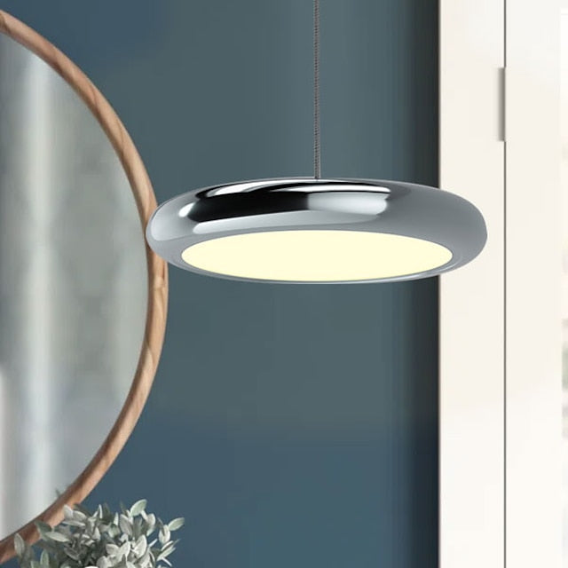 Sidarat Modern Minimalist Pendant Light Red Black Silver Metal Bedroom