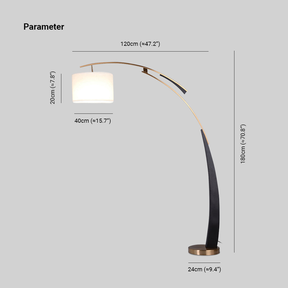 Hipituk Floor Lamp 3 Color Temperature Switchable, Artificial Fabric/Metal