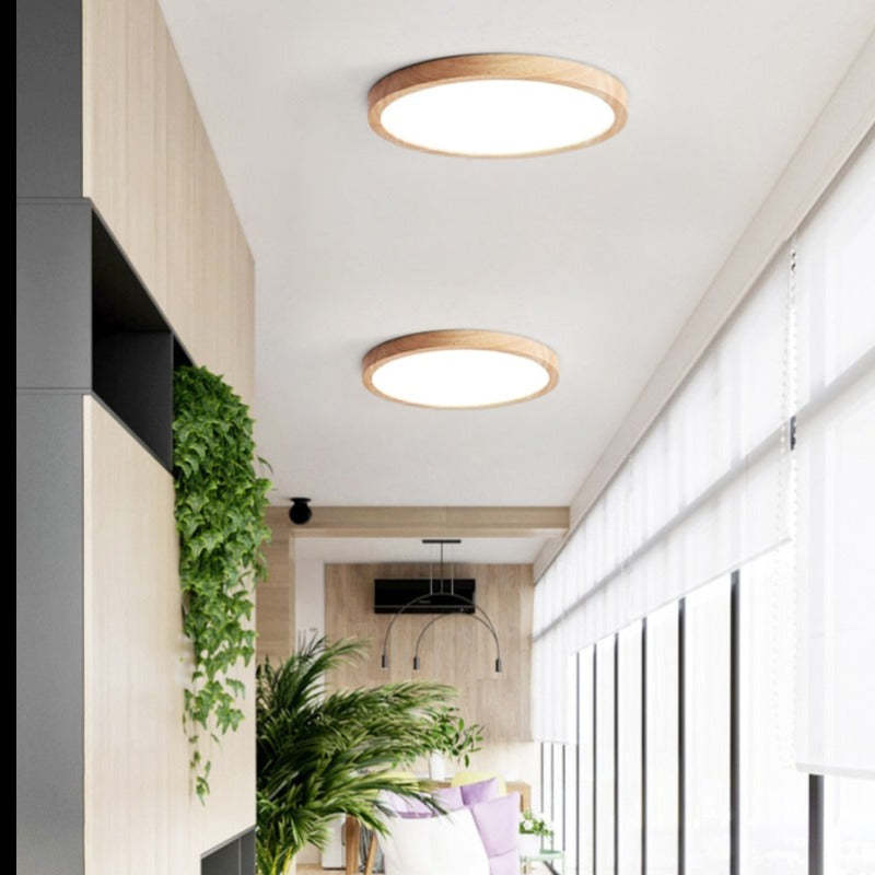 Orvix Ceiling Light Wood LED Minimalist-Relic Pieces