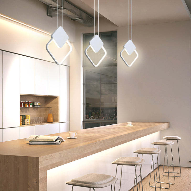 Kori Modern LED Pendant Light Black/White Living Room-Relic Pieces