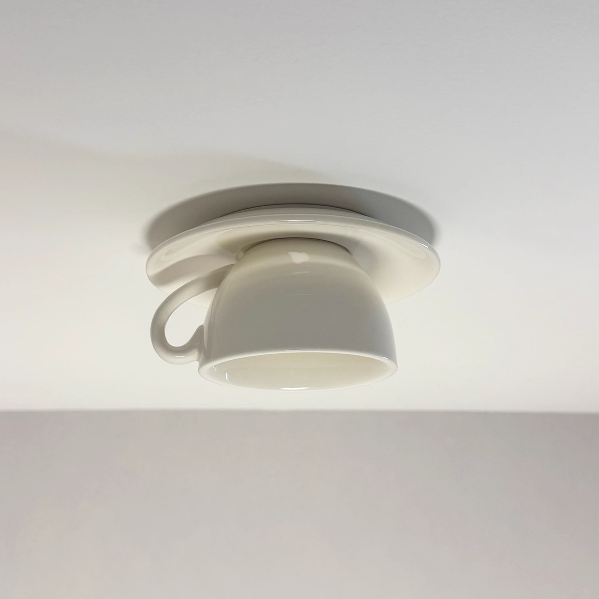 Rulenero Modern Coffee Cups Ceramic Flush Ceiling Lighting