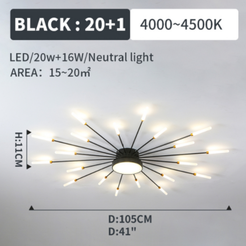 Vexor Modern Home Decoration Fireworks LED Ceiling Light-Relic Pieces