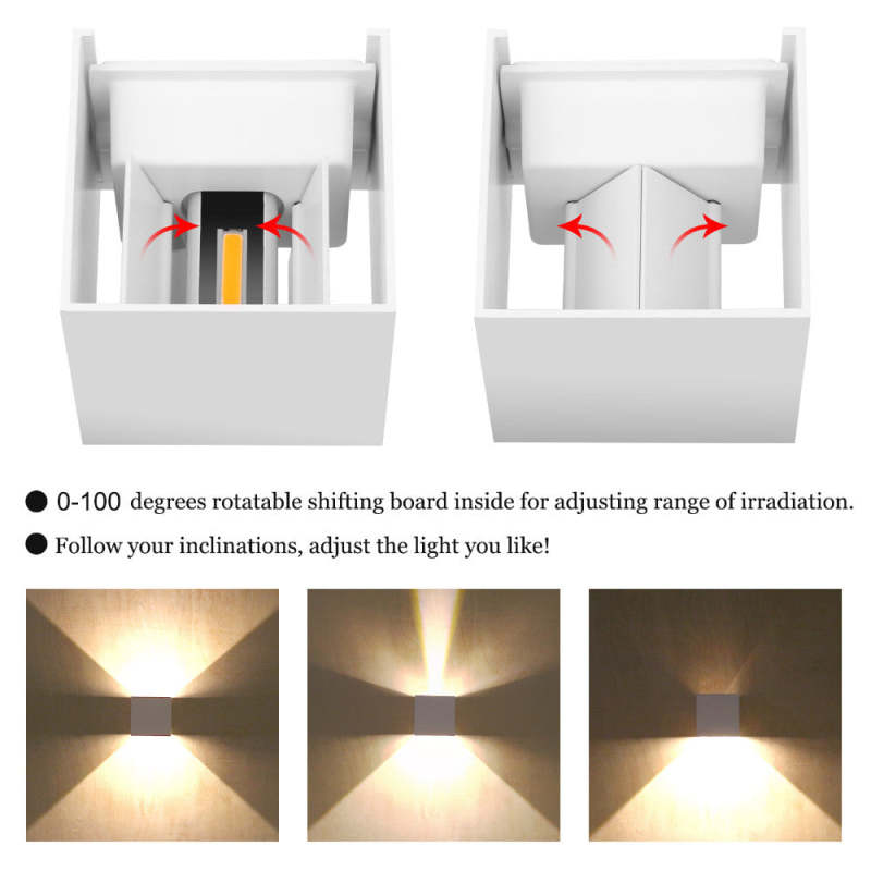 Eronil Modern Adjustable Square Outdoor Wall Lamp LED-Relic Pieces