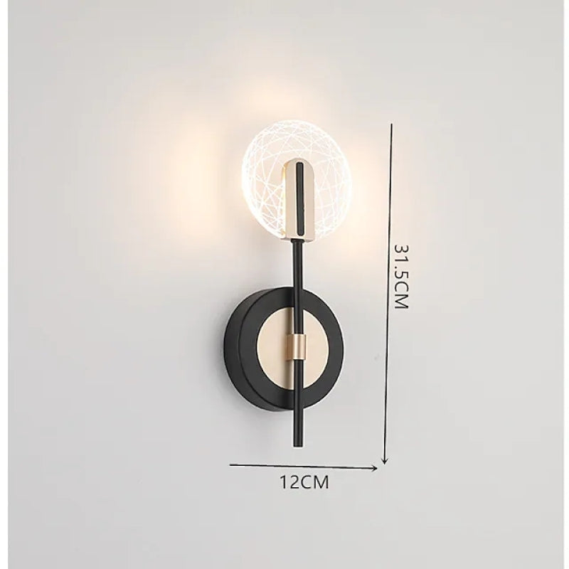 Rilomar Wall Lighting Disc Modern, Metal/, Black/White, Bedroom