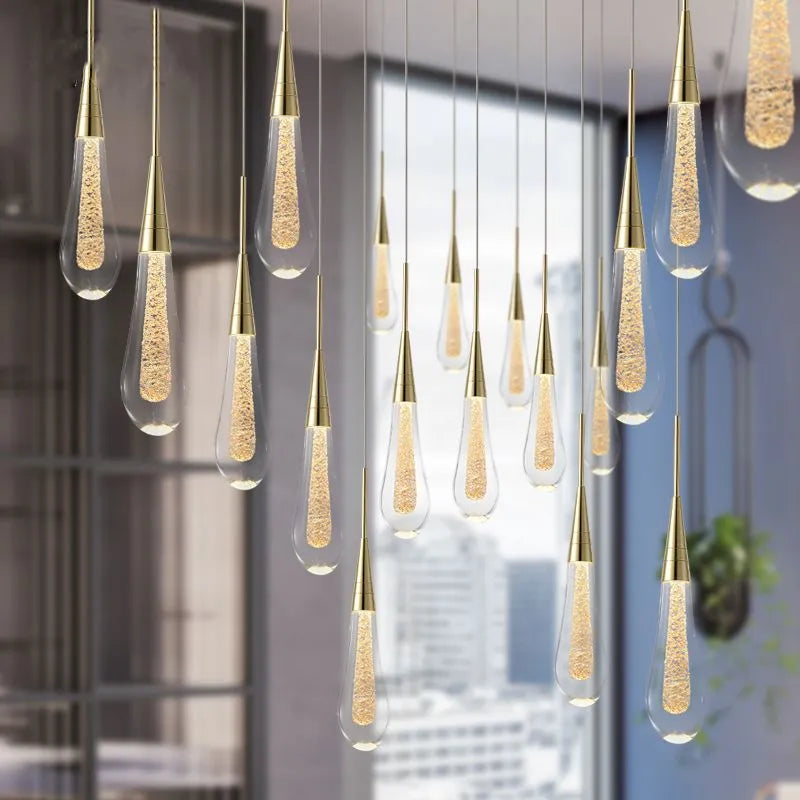 Orlith Pendant Light Gold Crystal-Relic Pieces