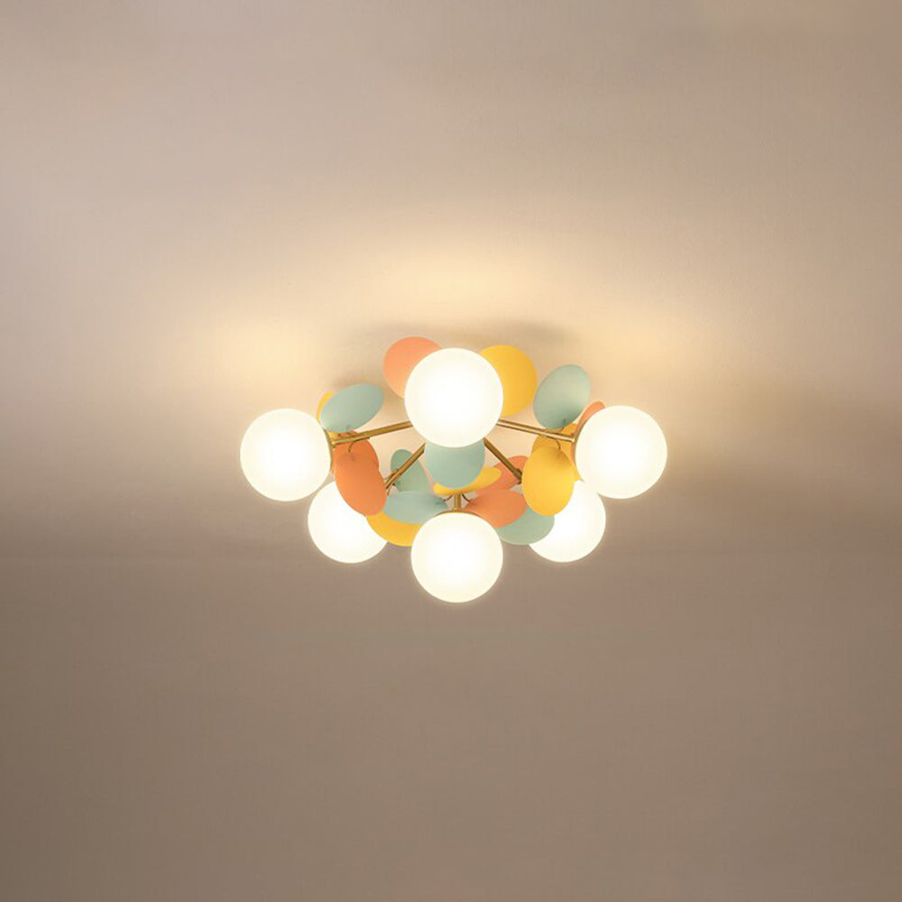 Nurodek Multicolored Flower Branch Chandelier Living Room