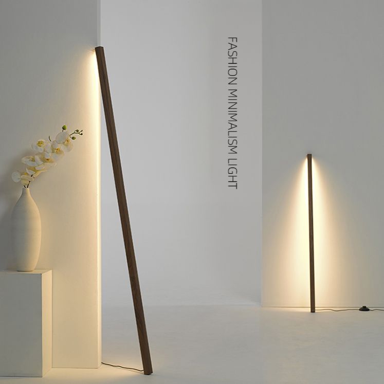 Keruras Minimalist Linear Nature Wooden Floor Lamp