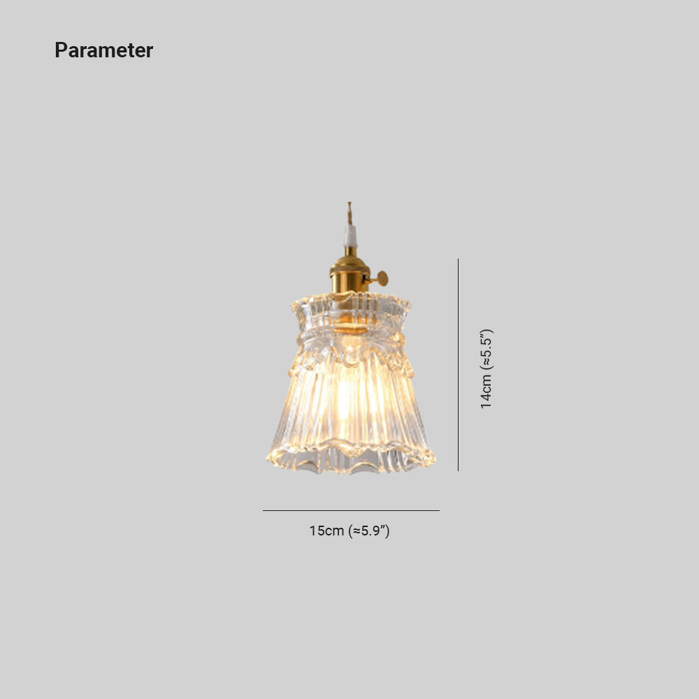 Ledivar Art Deco Blown Brass & Glass Pendant Light, 7 Styles